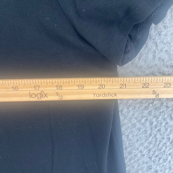 J Jill Top Womens Large Black Wearever Short Sleeve Pullover Stretch Side Slit - Picture 8 of 10